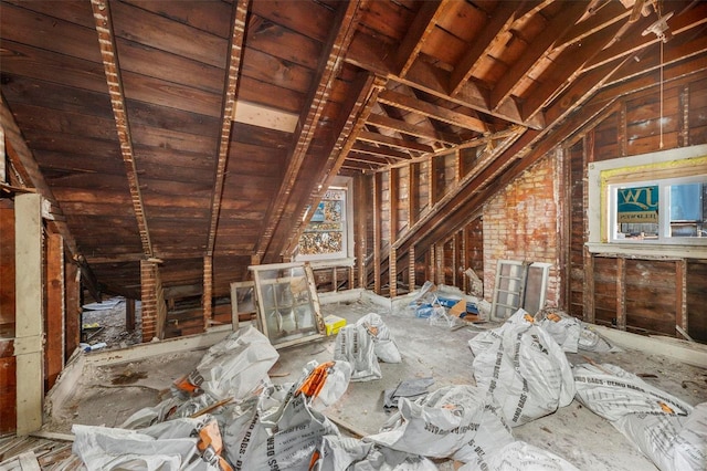 view of attic