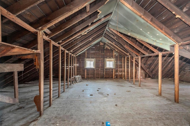 view of attic