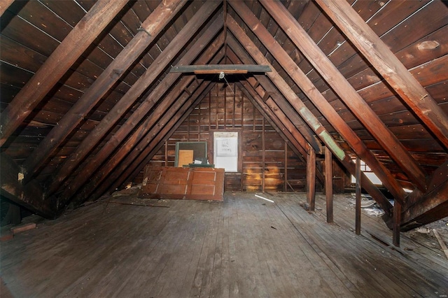 view of attic