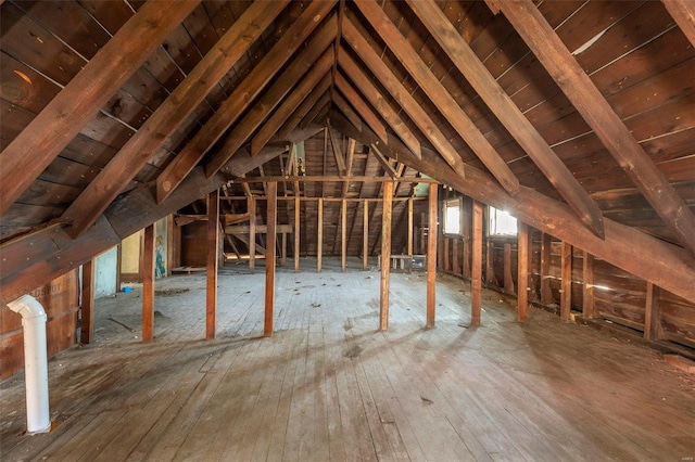 view of attic