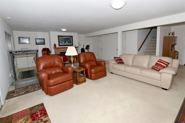 view of carpeted living room