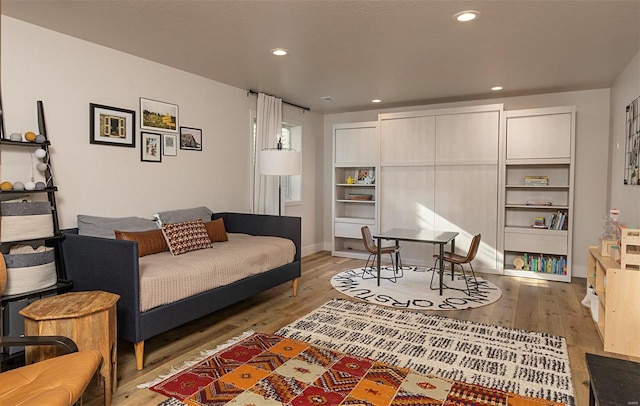 living room featuring hardwood / wood-style flooring