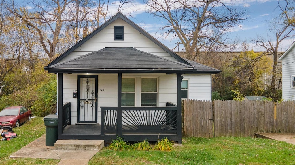 bungalow-style home featuring a porch