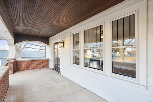 view of patio / terrace featuring covered porch