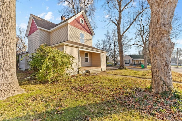 exterior space featuring a lawn