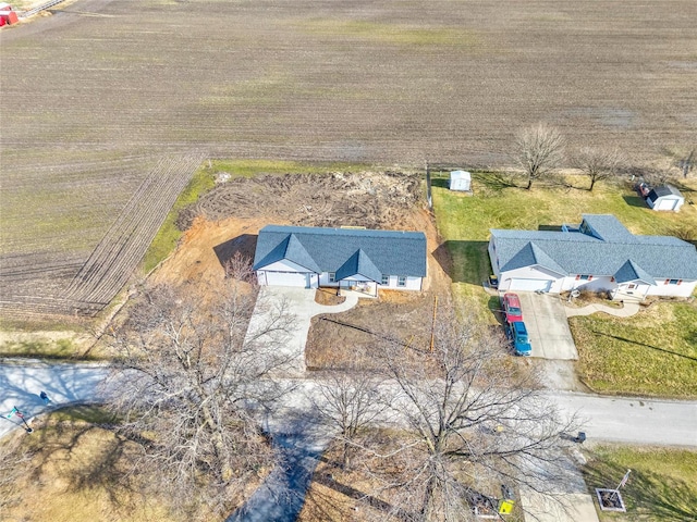 drone / aerial view featuring a rural view