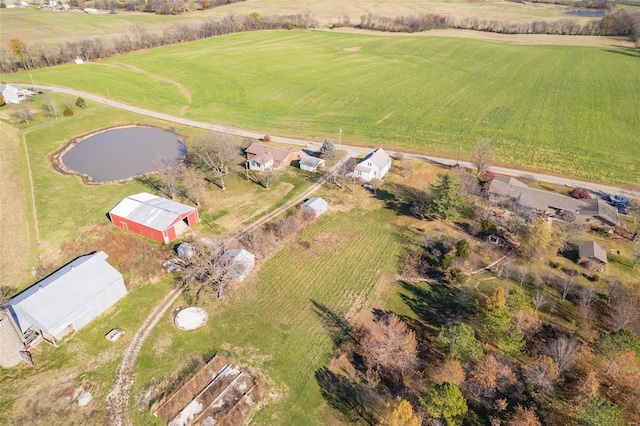 drone / aerial view featuring a rural view