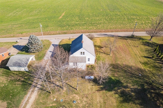 bird's eye view with a rural view