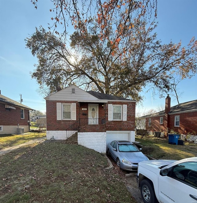 view of front of property with cooling unit