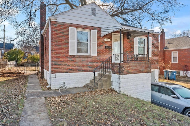 view of bungalow-style house