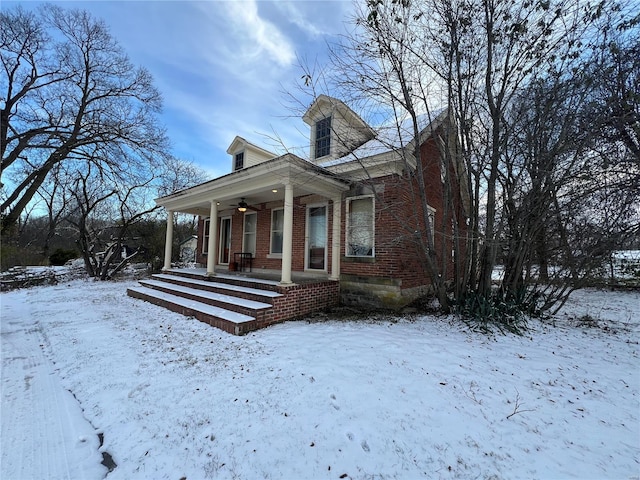 view of front of property with a porch