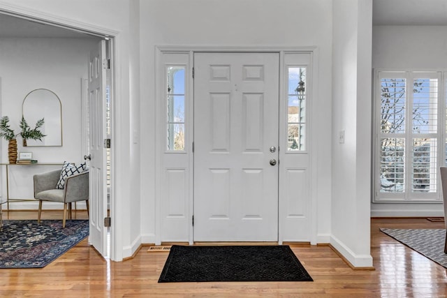 entryway featuring hardwood / wood-style floors