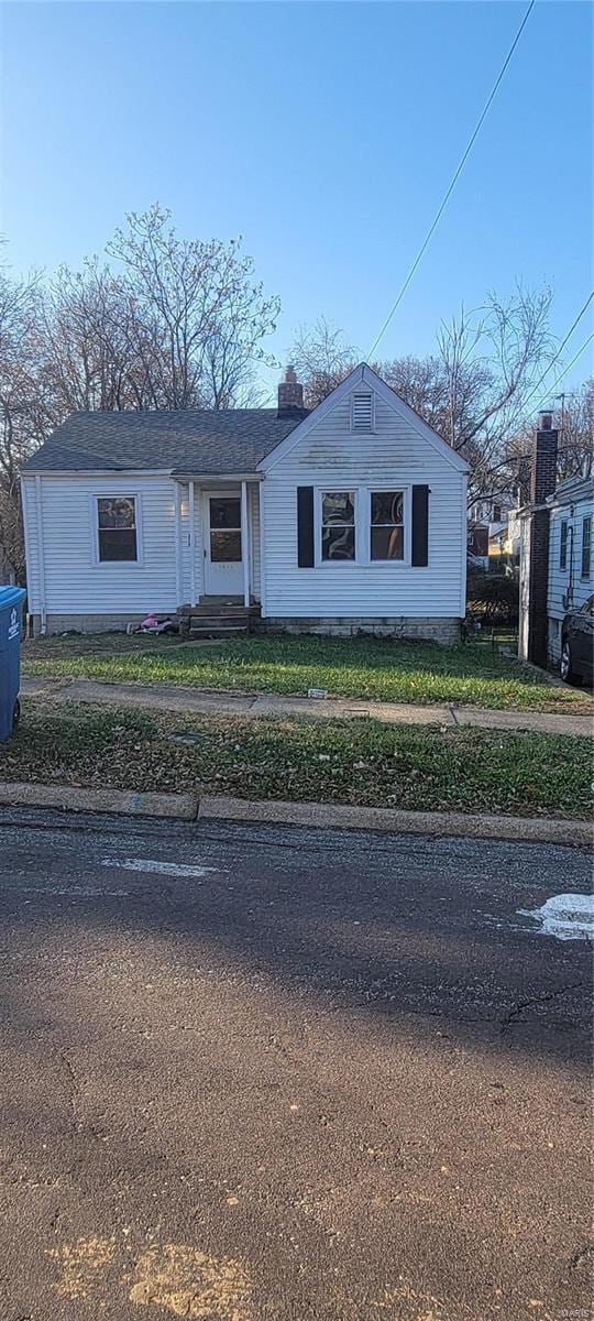 view of single story home