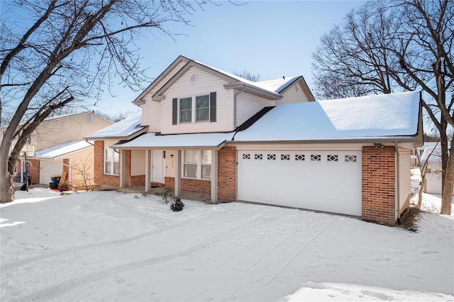 view of property featuring a garage