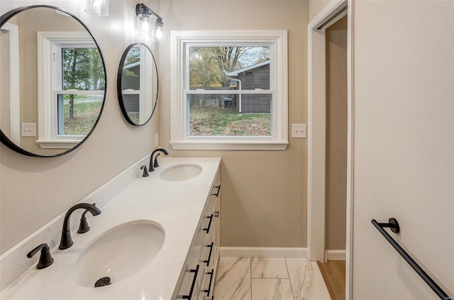 bathroom with vanity