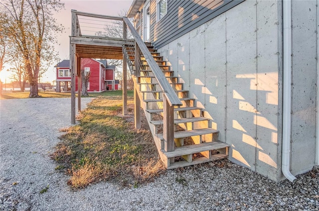 view of staircase