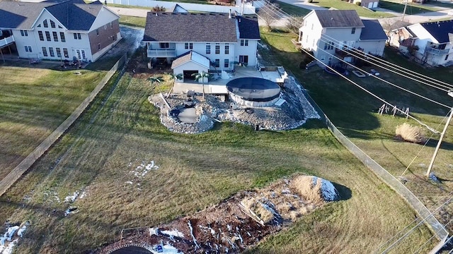 bird's eye view featuring a residential view