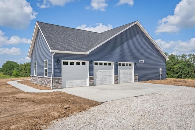 view of home's exterior featuring a garage