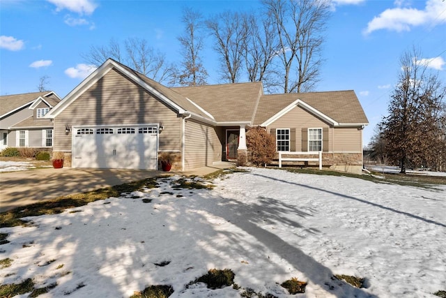 ranch-style house with a garage