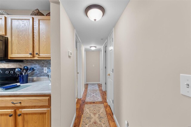 hallway featuring light hardwood / wood-style floors