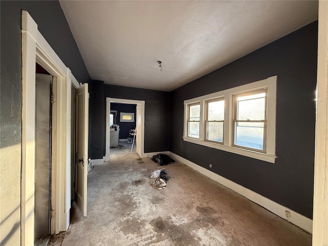 interior space featuring concrete floors