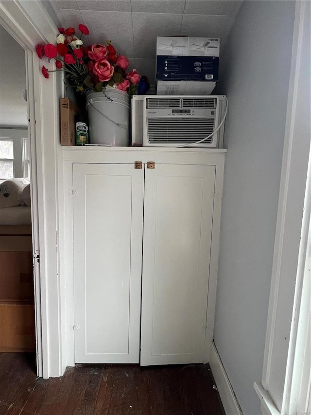 laundry room featuring dark hardwood / wood-style floors