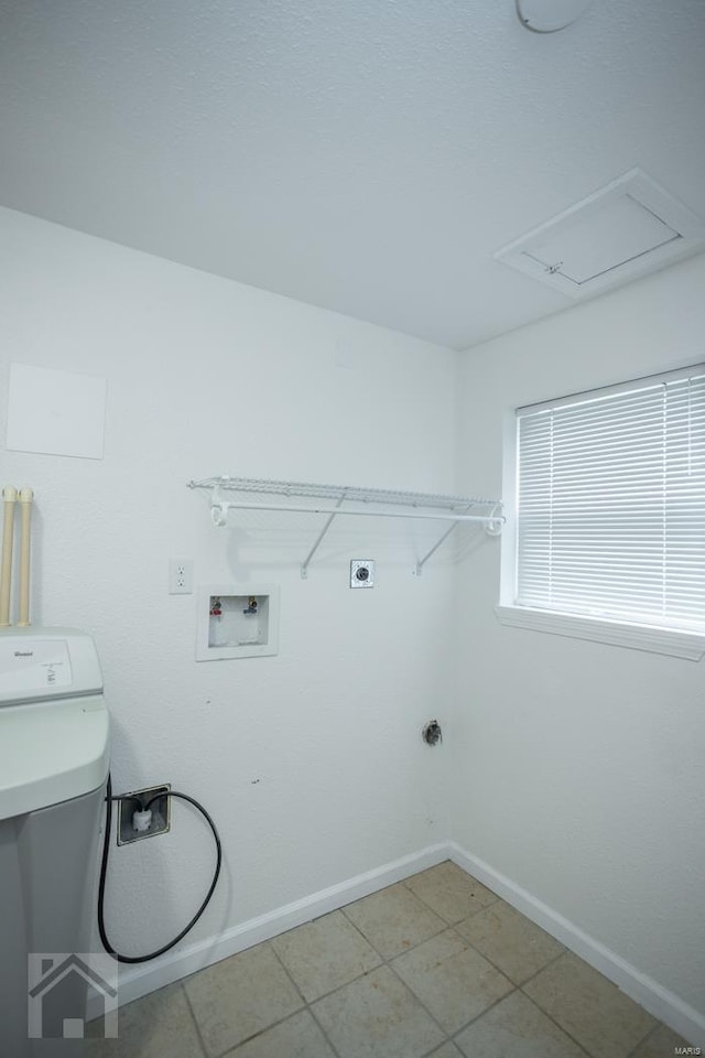 laundry area with washer hookup and hookup for an electric dryer