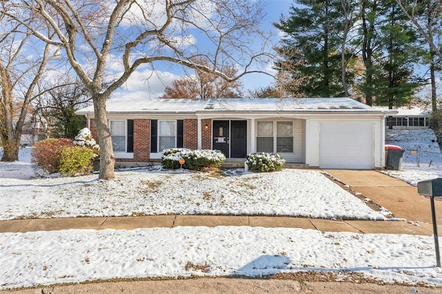 ranch-style home with a garage