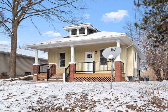 bungalow-style home with a porch