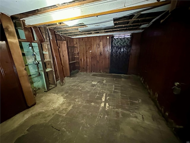 view of basement