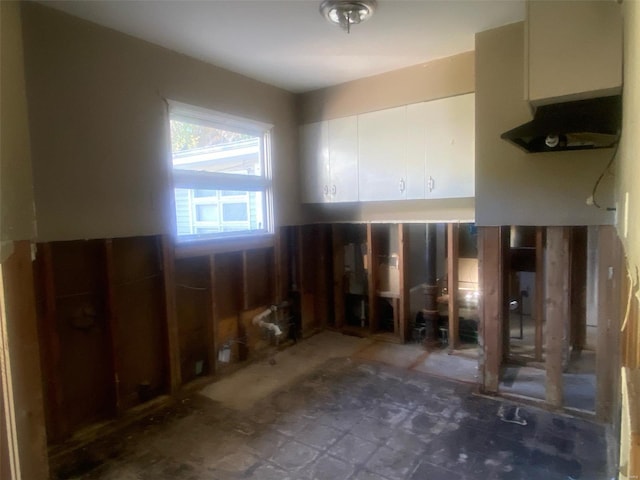 interior space with white cabinets