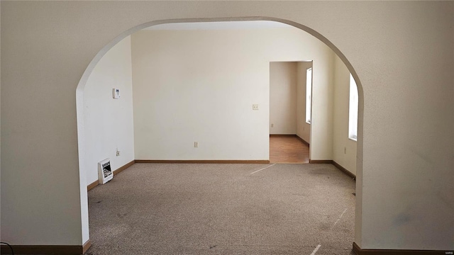 view of carpeted spare room