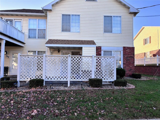 view of rear view of property