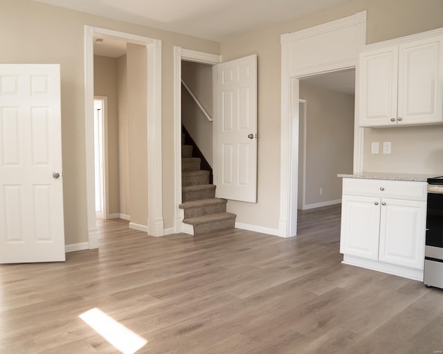 interior space featuring light hardwood / wood-style flooring