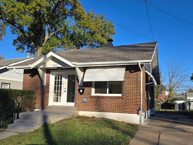 view of front of home featuring french doors