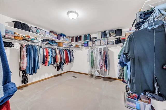 view of walk in closet