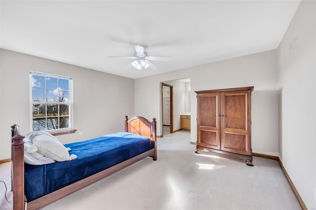 bedroom with ceiling fan