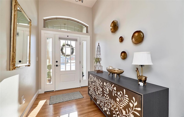 entryway featuring light wood-type flooring