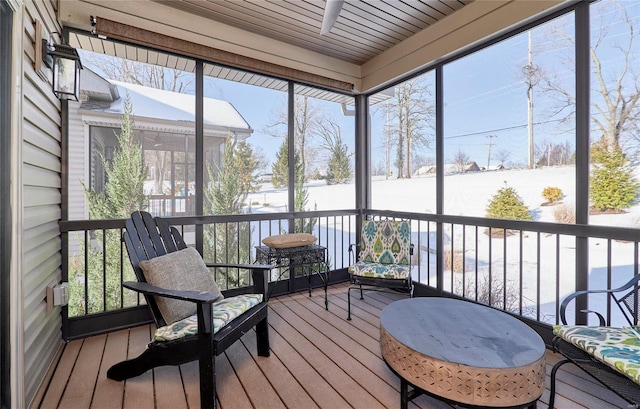 view of sunroom