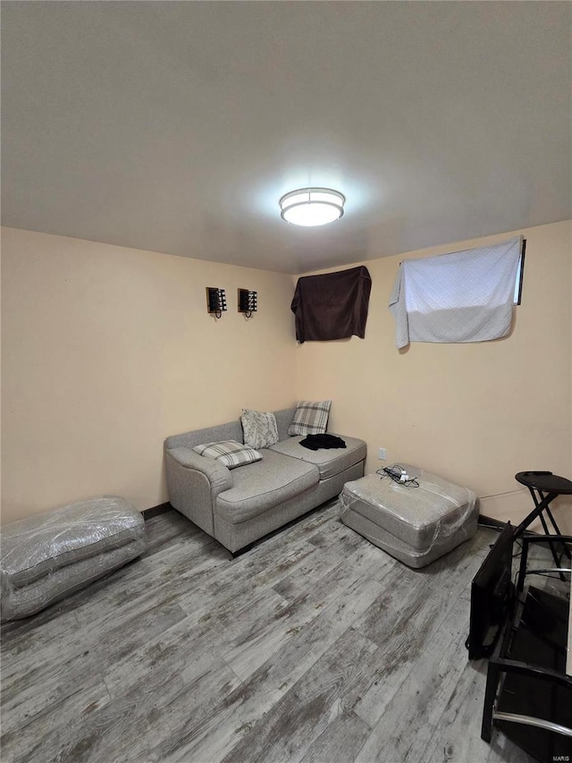 living room featuring hardwood / wood-style flooring