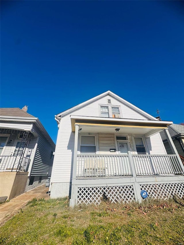 view of front of house with covered porch