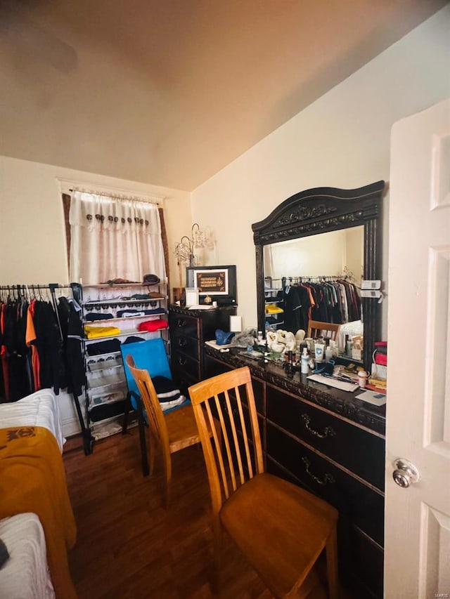 bedroom with hardwood / wood-style flooring