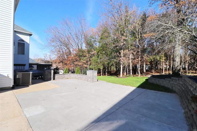 view of patio featuring cooling unit