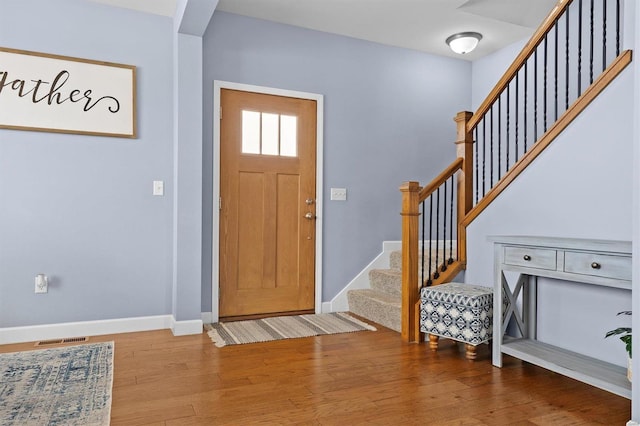 entryway featuring wood-type flooring