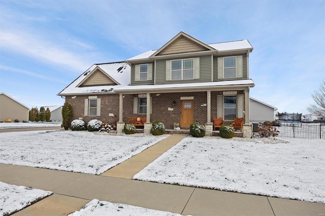 view of front of house with covered porch