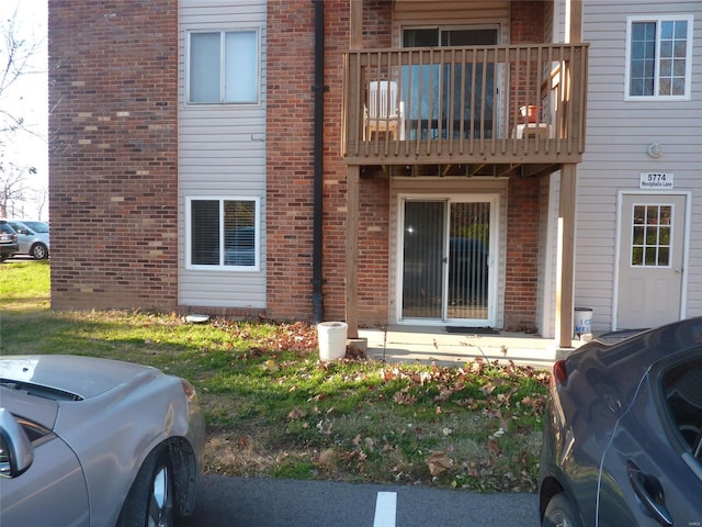 exterior space with a balcony