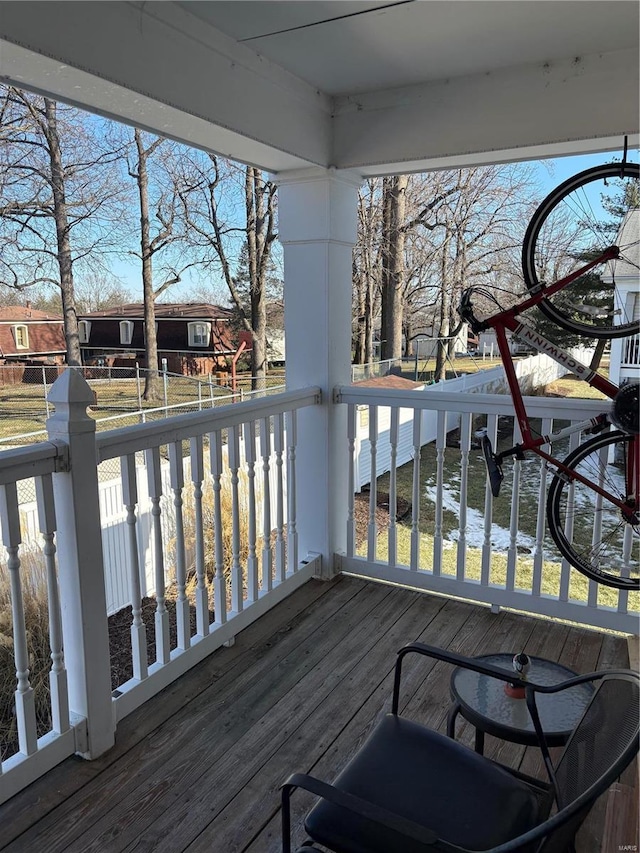 view of wooden deck