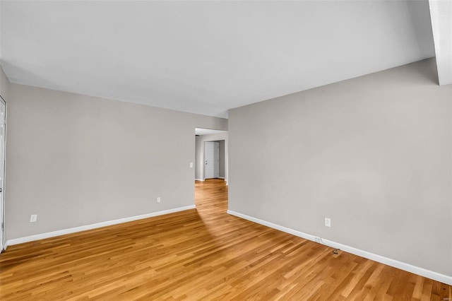 unfurnished room featuring light hardwood / wood-style flooring