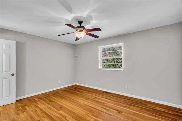 unfurnished room featuring light wood-type flooring