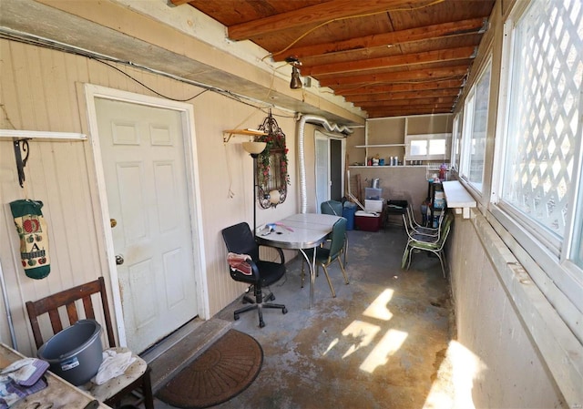 view of sunroom